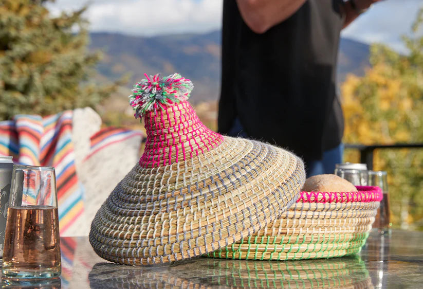 Moroccan Bread Basket with Domed Lid