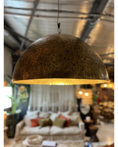 Hammered Brass Dome Pendant Light