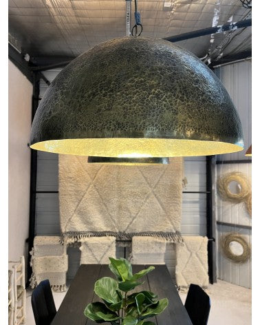 Hammered Brass Dome Pendant Light