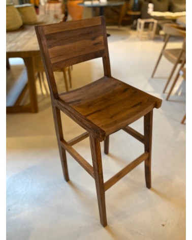Hajara high walnut stool