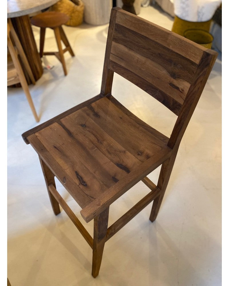 Hajara high walnut stool