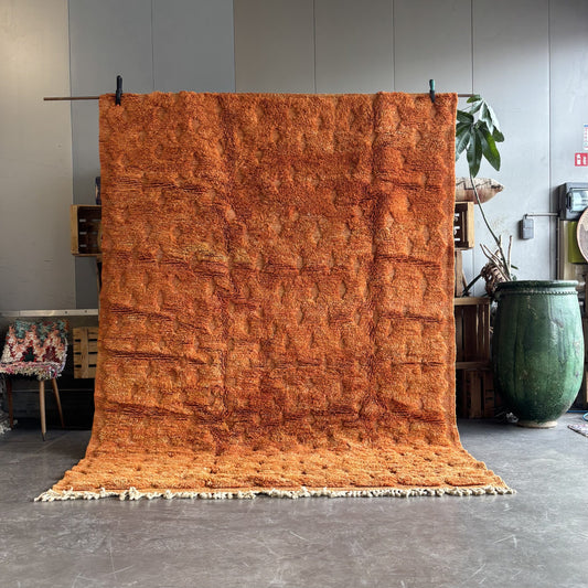 Limona – Orange Mrirt Berber Rug in Wool